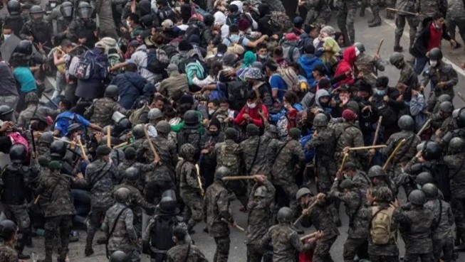 Dispersion forcée d’une caravane de migrant·es par les forces armées guatémaltèques